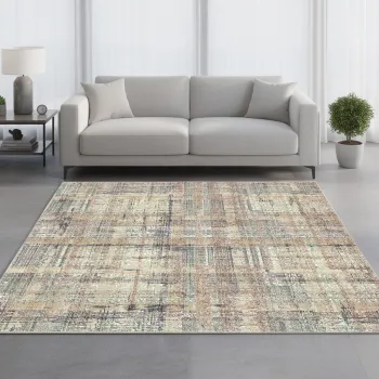 Covor, Exfab288-Klm, 120x180 cm, Bumbac, Nurca / Verde / Gri imagine