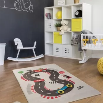 Covor, Game , 100x160 cm, Catifea, Multicolor imagine