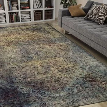 Covor, Green AL 23 , 140x190 cm, Poliester , Multicolor imagine