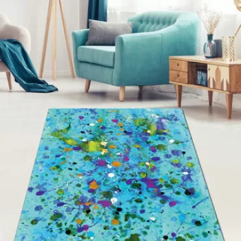 Covor, Guaj Blue Djt , 80x120 cm, 50% TESTURA DE catifea/50% poliester, Multicolor imagine