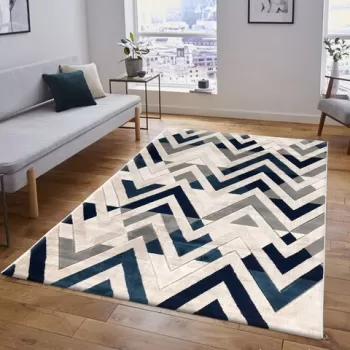 Covor, H776, 120x180 cm, Polipropilena, Albastru / Crem / Bej imagine