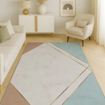 Covor, HM-CRP25-52, 100x180 cm, Poliester, Multicolor imagine