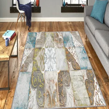 Covor, Hmnt222, 120x180 cm, Poliester, Multicolor imagine