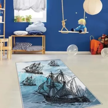 Covor, HMNT463, 80x50 cm, Poliester, Multicolor imagine