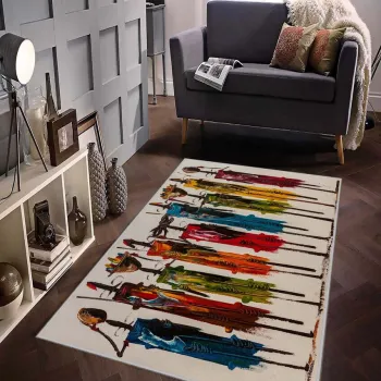 Covor, Hmnt47, 100x150 cm, Poliester, Multicolor imagine
