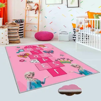Covor, Hmnt481, 80x150 cm, Poliester, Pink / Blue / White / Yellow imagine