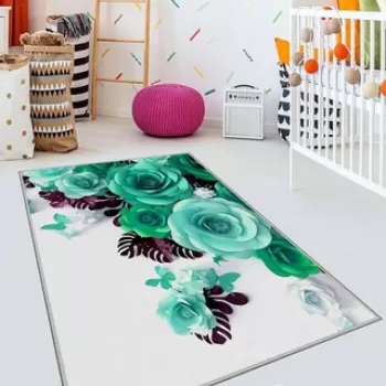 Covor, HMNT497, 80x50 cm, Poliester, Multicolor imagine