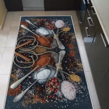 Covor, HMNT536, 80x50 cm, Poliester, Multicolor imagine