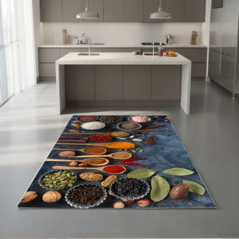 Covor, Hmnt549, 100x300 cm, Poliester, Multicolor imagine