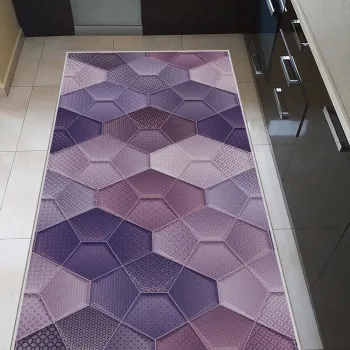 Covor, Hmnt556, 80x300 cm, Poliester, Multicolor imagine