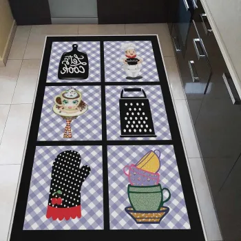 Covor, Hmnt557, 80x300 cm, Poliester, Multicolor imagine