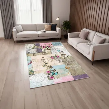 Covor, Hmnt558, 80x300 cm, Poliester, Multicolor imagine