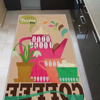 Covor, Hmnt569, 80x150 cm, Poliester, Multicolor imagine