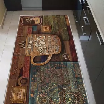 Covor, HMNT573, 80x50 cm, Poliester, Multicolor imagine