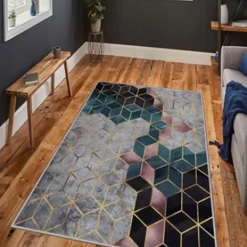 Covor, HMNT774, 80x120 cm, Poliester, Multicolor imagine