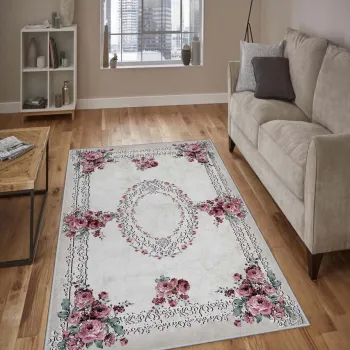Covor, Hmnt876, 100x150 cm, Poliester, Multicolor imagine