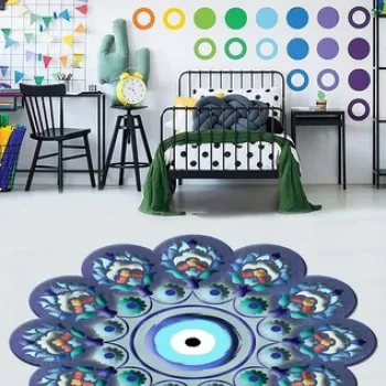 Covor, HMNT935, 80x50 cm, Poliester, Multicolor imagine