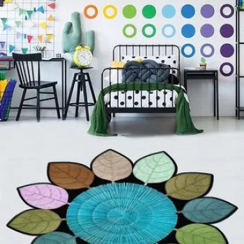 Covor, HMNT938, 80x50 cm, Poliester, Multicolor imagine