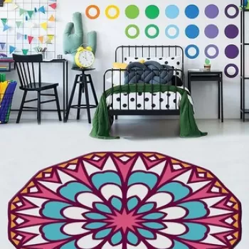 Covor, HMNT943, 80x50 cm, Poliester, Multicolor imagine