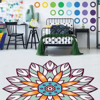 Covor, HMNT945, 80x50 cm, Poliester, Multicolor imagine