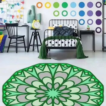 Covor, HMNT946, 80x50 cm, Poliester, Multicolor imagine