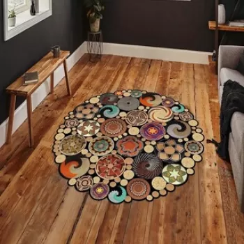 Covor, HMNT971, Poliester, Multicolor imagine