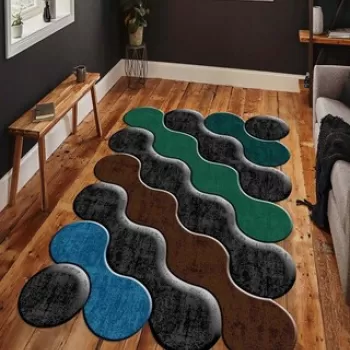 Covor, HMNT973, 50x80 cm, Poliester, Multicolor imagine