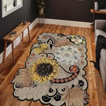 Covor, HMNT974, 50x80 cm, Poliester, Multicolor imagine
