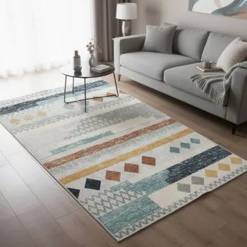 Covor, Infkece15, 80x150 cm, Poliester, Multicolor imagine