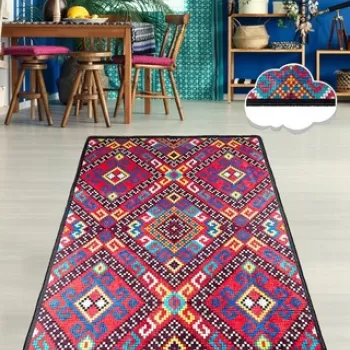 Covor, Jelo , 50% TESTURA DE catifea/50% poliester, Multicolor imagine