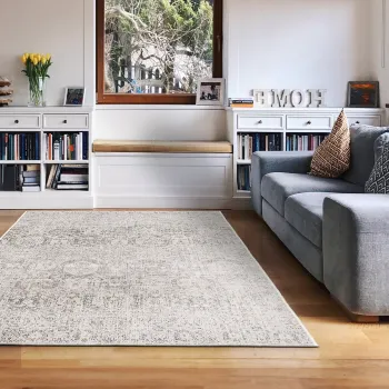 Covor, Kece-Fr47, 100x200 cm, Poliester, Bej imagine