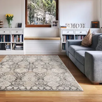 Covor, Kece-Fr48, 120x180 cm, Poliester, Maro imagine