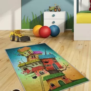 Covor, KHMFESTO006KECE, 120x180 cm, Poliester, Multicolor imagine