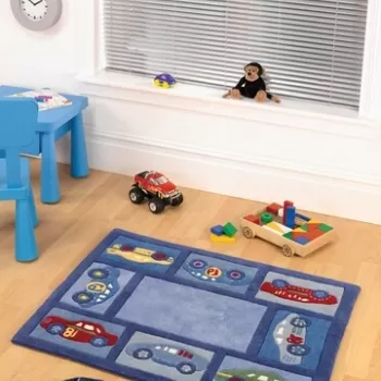 Covor Kiddy Play Racing Car Boy, 80X100 cm, multicolor imagine