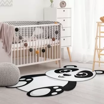 Covor, Kids-1, 100x160 cm, Poliamida, Alb negru imagine