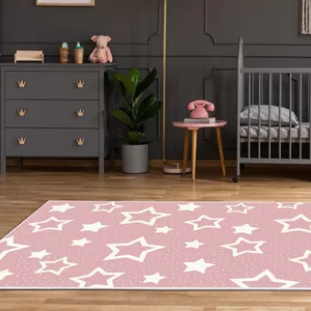 Covor, Kids-133, 100x160 cm, Poliamida, Pudra imagine