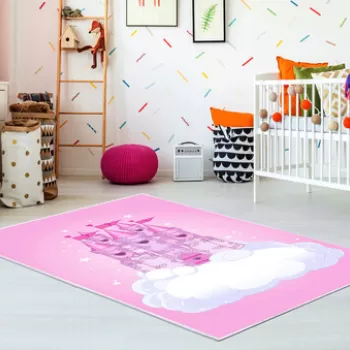 Covor, Kids-71, 80x120 cm, Poliamida, Roz imagine