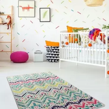 Covor, Ladure , 140x190 cm, Catifea, Multicolor imagine