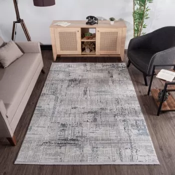 Covor, Leo 0072, 80x150 cm, Polipropilena, Albastru imagine