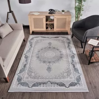 Covor, Leo 0074, 80x150 cm, Polipropilena, Albastru inchis imagine