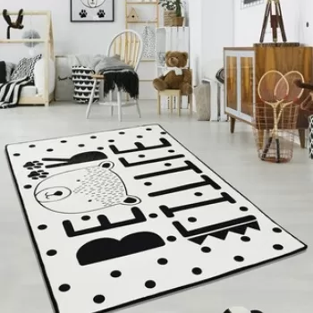 Covor, Little Bear, 100x160 cm, Catifea, Multicolor imagine