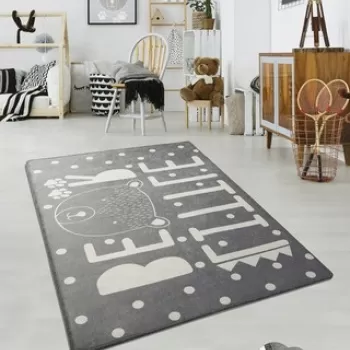 Covor, Little Bear, 140x190 cm, Catifea, Multicolor imagine