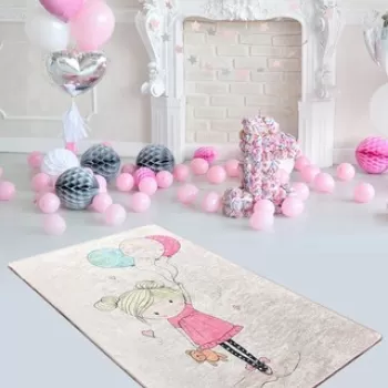 Covor, Little Girl , 50% TESTURA DE catifea/50% poliester, Multicolor imagine