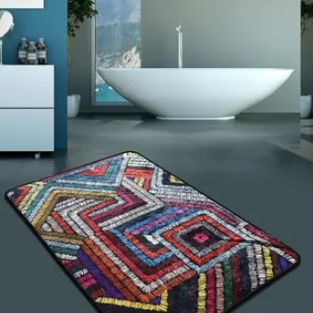 Covor, Maglie DJT , 60x90 cm, Catifea, Multicolor imagine