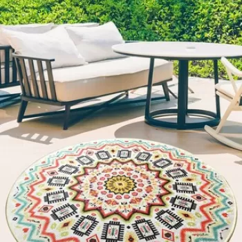 Covor, Mandala Balkon , 50% TESTURA DE catifea/50% poliester, Multicolor imagine
