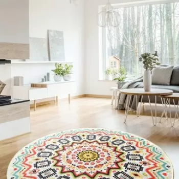 Covor, Mandala DJT , 50% TESTURA DE catifea/50% poliester, Multicolor imagine