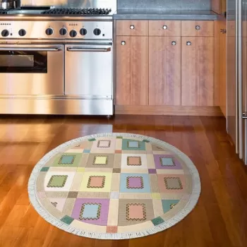 Covor, Mu101, 90x90 cm, Poliamida, Pudra imagine