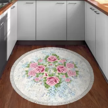 Covor, Mu174, 120x120 cm, Poliamida, Pudra imagine