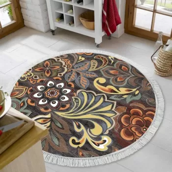 Covor, Mu177, 160x160 cm, Poliamida, Cafea imagine