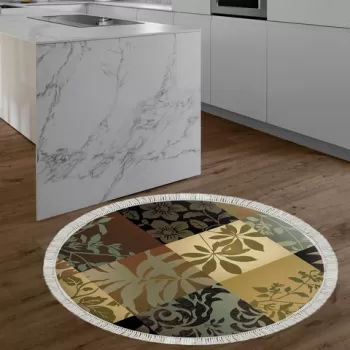 Covor, Mu178, 90x90 cm, Poliamida, Cafea imagine